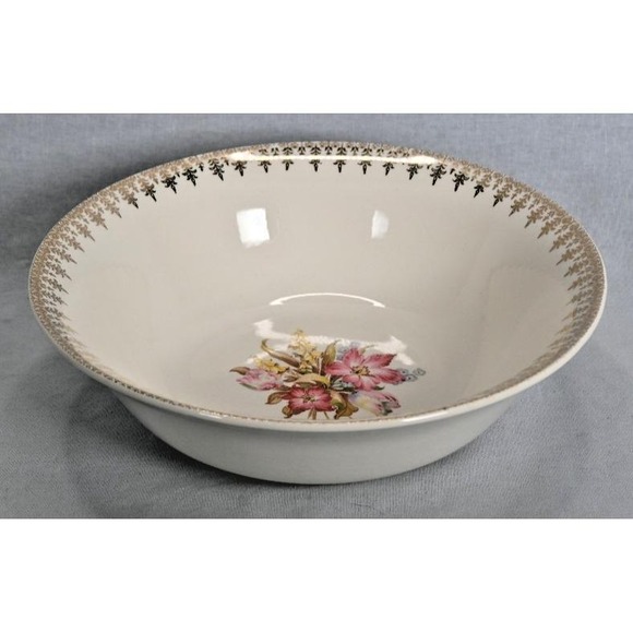 Vintage Lilly Bell by Good Housekeeping Dinnerware Serving Bowl 22 KT Gold Trim - Picture 1 of 5